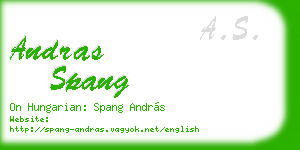 andras spang business card